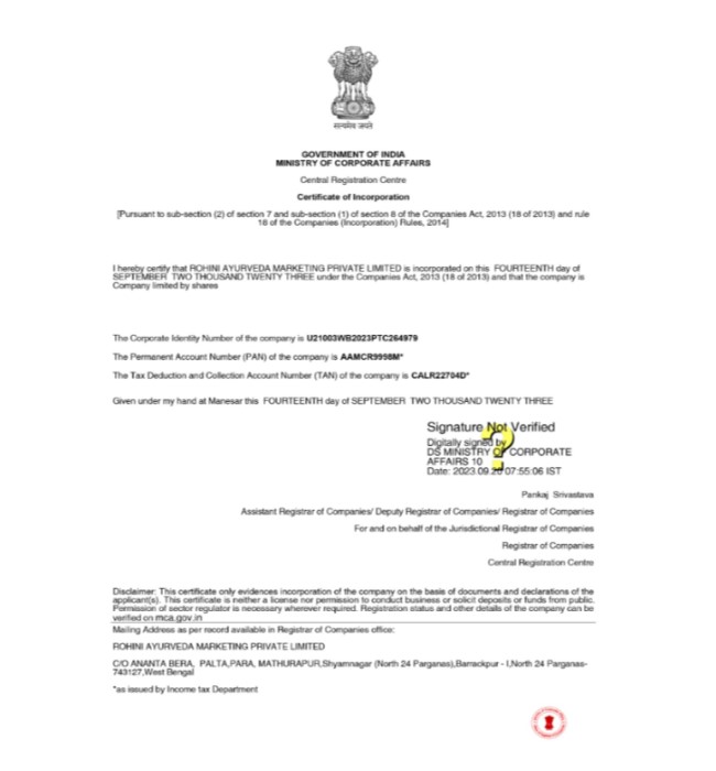 Rohini Ayurveda Marketing Pvt.Ltd.